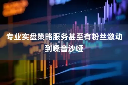 专业实盘策略服务甚至有粉丝激动到嗓音沙哑